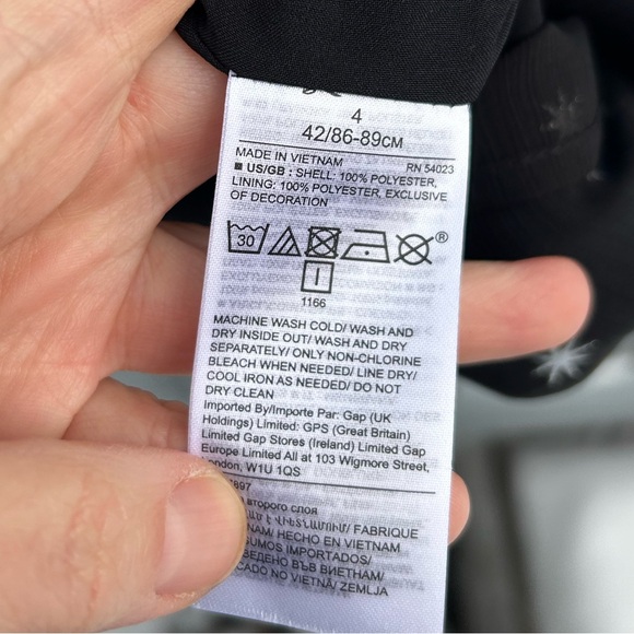 Banana Republic Metallic Star Puff-Sleeve Wrap Dress, size 4 - Picture 6 of 7